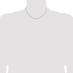 Sterling Silver Rhodium-plated 1.8mm Solid Rope Chain