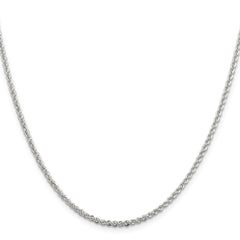 Sterling Silver 2.3mm Solid Rope Chain - 10