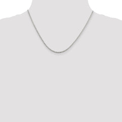 Sterling Silver Rhodium-plated 2.3mm Solid Rope Chain - 5