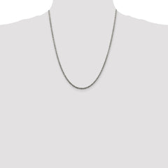 Sterling Silver 2.5mm Solid Rope Chain - 11