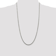 Sterling Silver 2.5mm Solid Rope Chain - 2