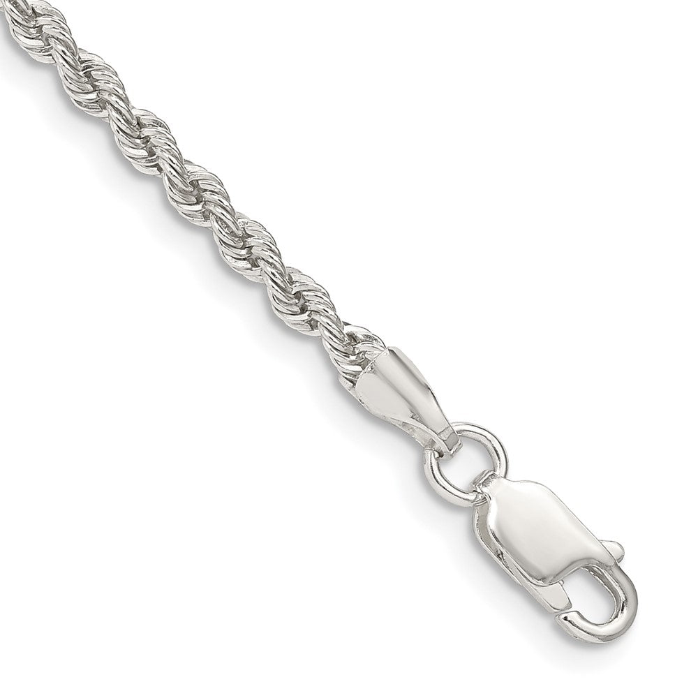Sterling Silver 2.5mm Solid Rope Chain - 13