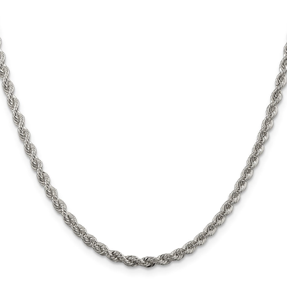 Sterling Silver 3mm Solid Rope Chain