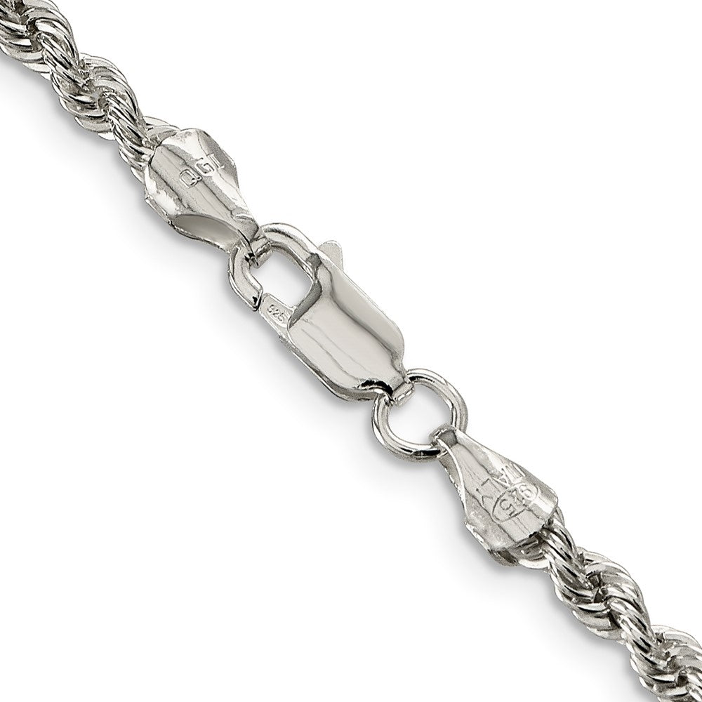 Sterling Silver 3mm Solid Rope Chain