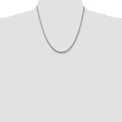 Sterling Silver 3mm Solid Rope Chain - 2