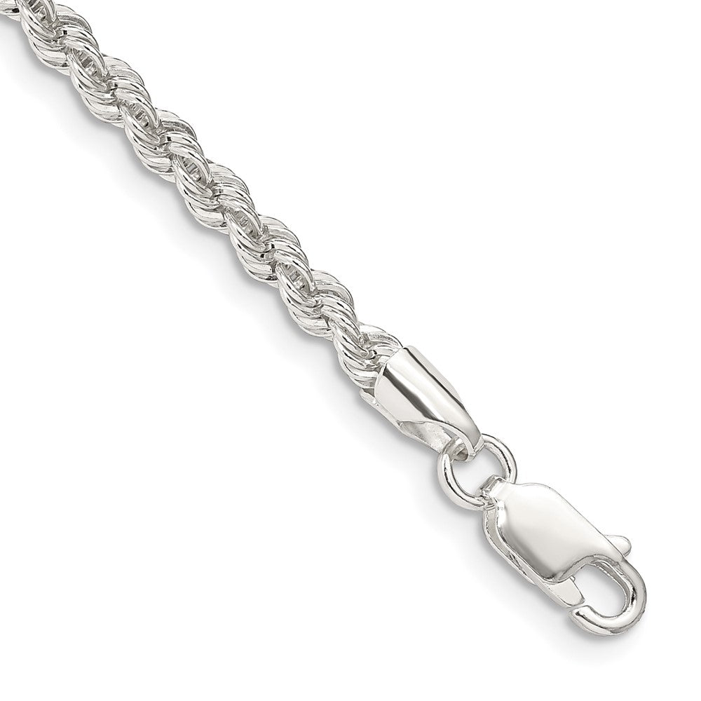 Sterling Silver 3mm Solid Rope Chain - 12