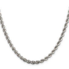 Sterling Silver 4.3mm Solid Rope Chain - 2