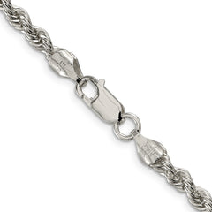 Sterling Silver 4.3mm Solid Rope Chain