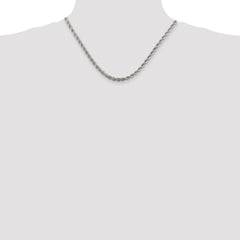 Sterling Silver 4.3mm Solid Rope Chain - 4