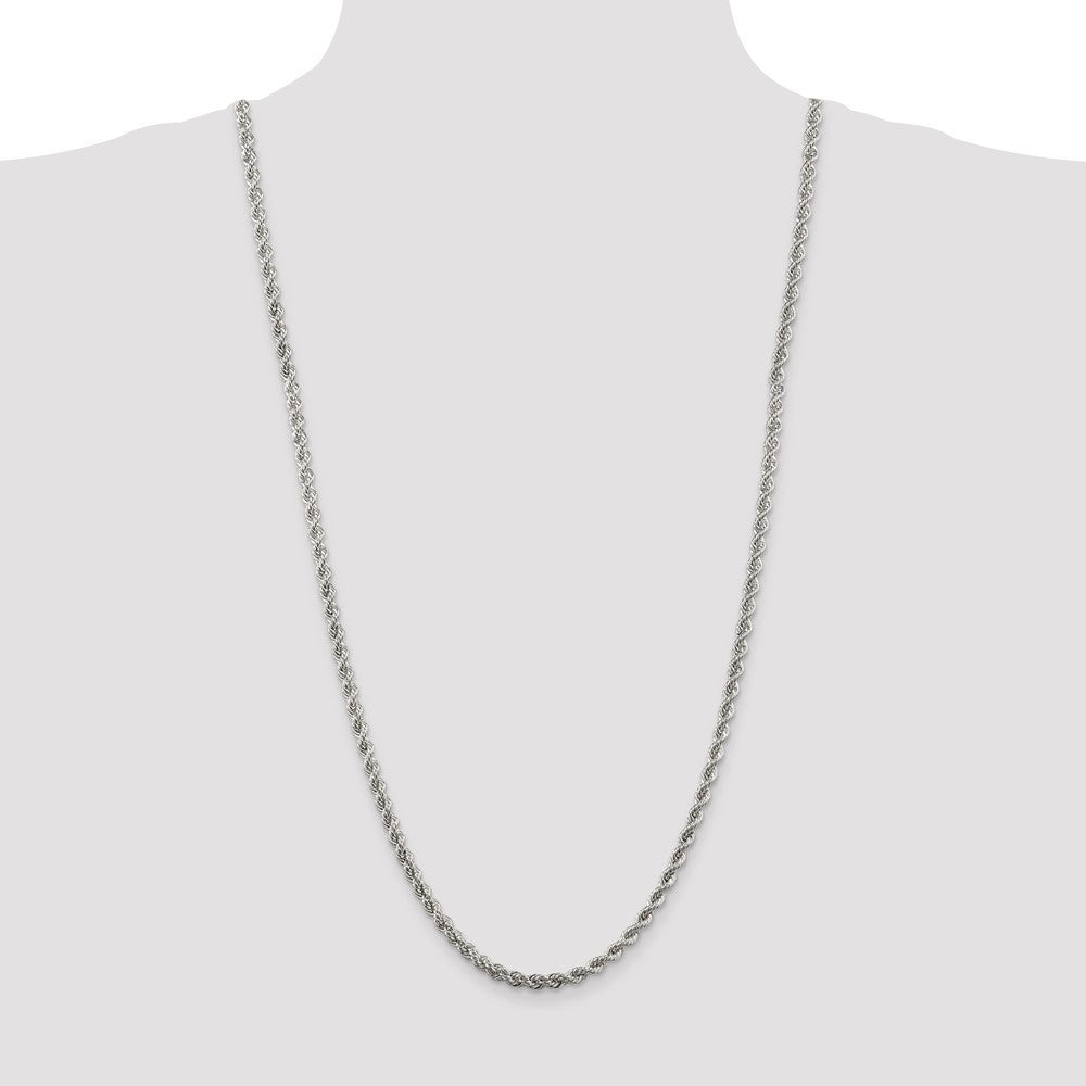 Sterling Silver 4.3mm Solid Rope Chain