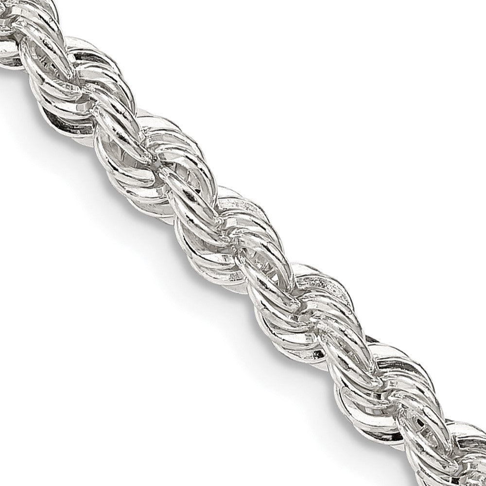 Sterling Silver 4.3mm Solid Rope Chain - 10