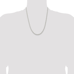 Sterling Silver 4.5mm Solid Rope Chain - 8