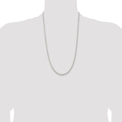 Sterling Silver 4.5mm Solid Rope Chain - 4