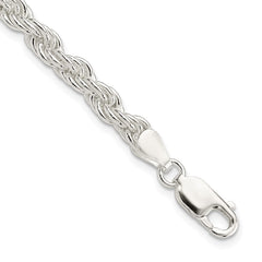 Sterling Silver 5mm Solid Rope Chain - 9