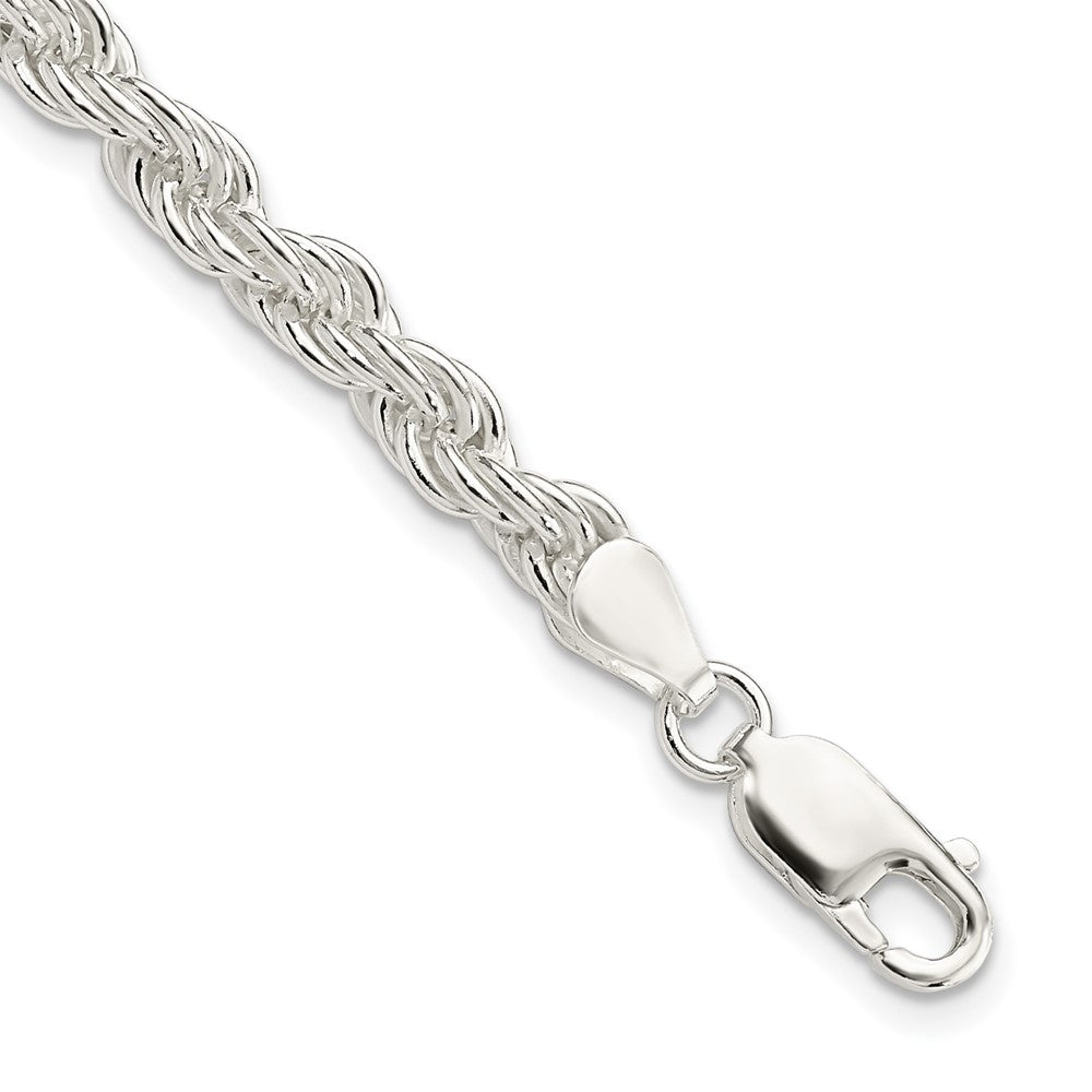 Sterling Silver 5mm Solid Rope Chain - 3
