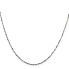 Sterling Silver 1.5mm Diamond-cut Spiga Chain w/4in ext.
