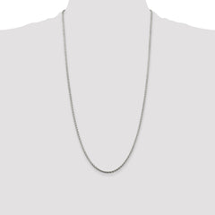 Sterling Silver 2mm Diamond-cut Spiga Chain - 7