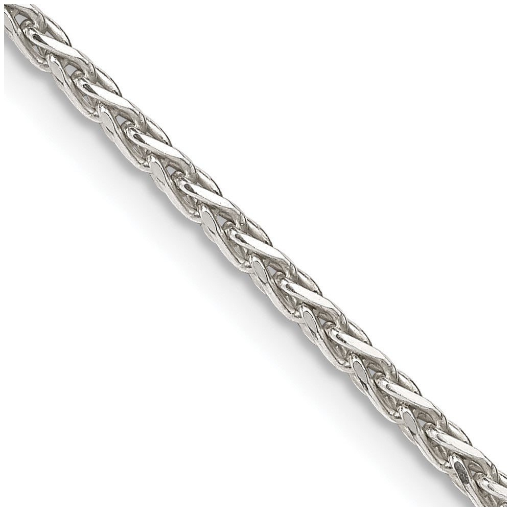 Sterling Silver 2mm Diamond-cut Spiga Chain - 7