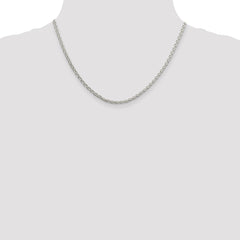 Sterling Silver 2.75mm Diamond-cut Spiga Chain - 5