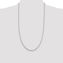 Sterling Silver 2.75mm Diamond-cut Spiga Chain