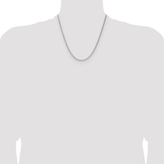 Sterling Silver 2.1mm Diamond-cut Square Spiga Chain - 6