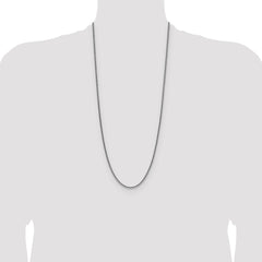 Sterling Silver Rhodium-plated 2.5mm Diamond-cut Square Spiga Chain - 8