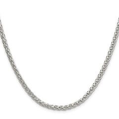 Sterling Silver 3.5mm Diamond-cut Square Spiga Chain - 5