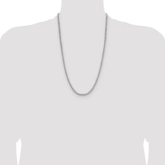Sterling Silver 3.5mm Diamond-cut Square Spiga Chain - 5