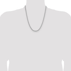 Sterling Silver Rhodium-plated 3.5mm Diamond-cut Square Spiga Chain - 4