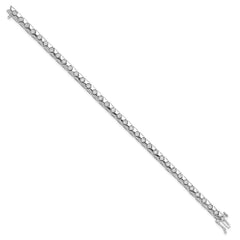 Sterling Silver Rhodium Plated Diamond Bracelet - 4