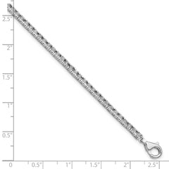 Sterling Silver Rhodium-plated Diam. Tennis Bracelet - 5