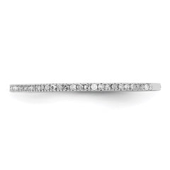 Sterling Silver Rhodium Plated Diamond Band - 2