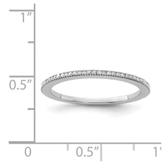 Sterling Silver Rhodium Plated Diamond Band - 3