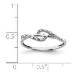 Sterling Silver Rhodium Plated Diamond Ring - 2