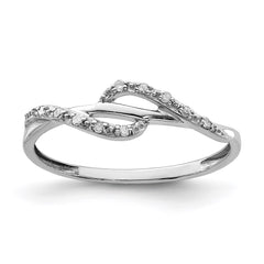 Sterling Silver Rhodium Plated Diamond Ring - 3