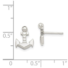 Sterling Silver Anchor Mini Post Earrings