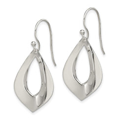 Sterling Silver Polished Teardrop Dangle Earrings - 3