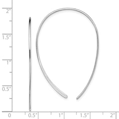 Sterling Silver Rhodium-plated Threader Earrings - 2