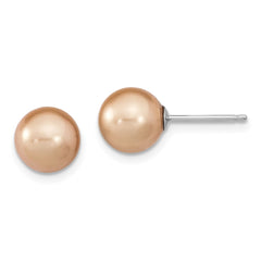 Sterling Silver RH 8-9mm Wht/Chpg/Brown Imitation Shell Prl 3 Ear Set
