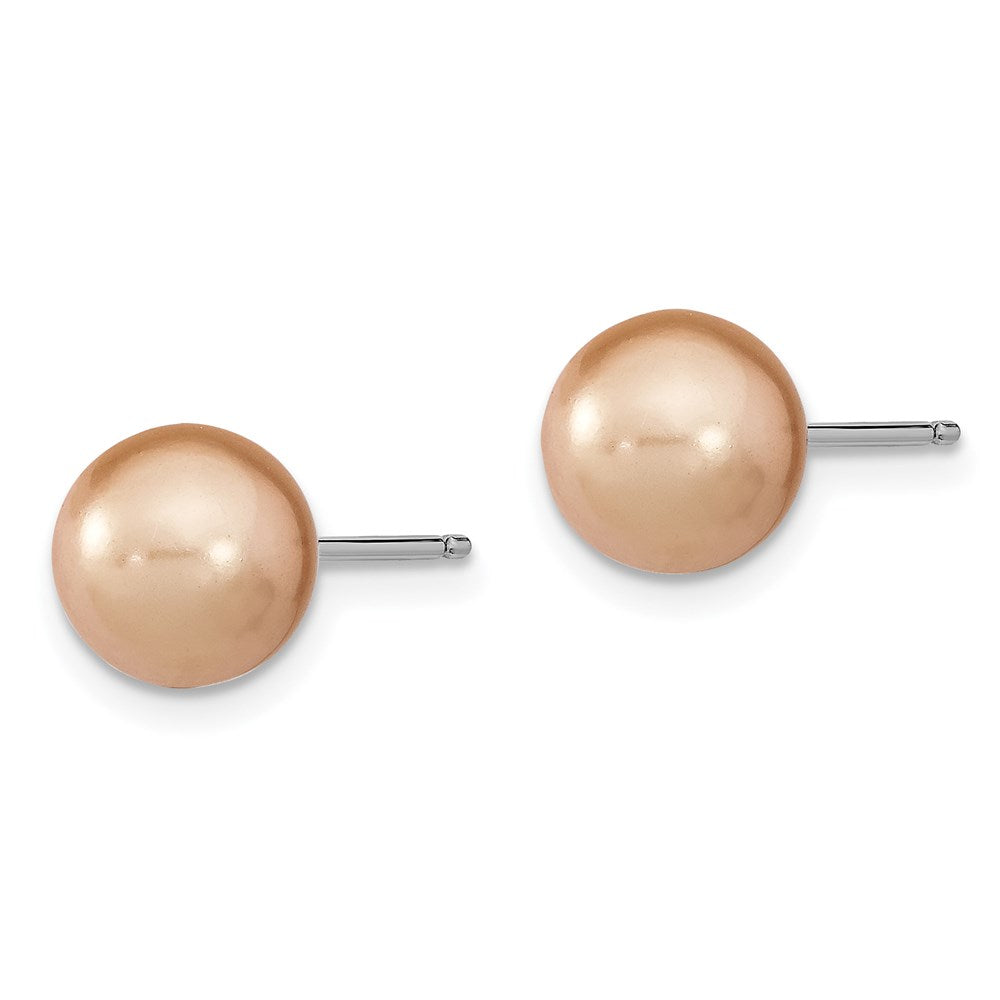 Sterling Silver RH 8-9mm Wht/Chpg/Brown Imitation Shell Prl 3 Ear Set