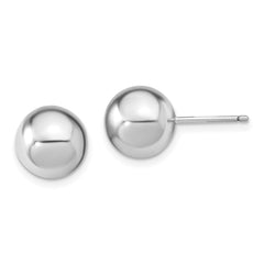 Sterling Silver Rhodium-plated 10-11mm White and Grey 10-11mm Round Imitation Shell Pearl and Ball Stet of 3 Post Earrings