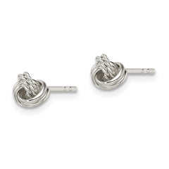 Sterling Silver Love Knot Post Earrings - 3