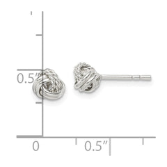 Sterling Silver Love Knot Post Earrings - 3