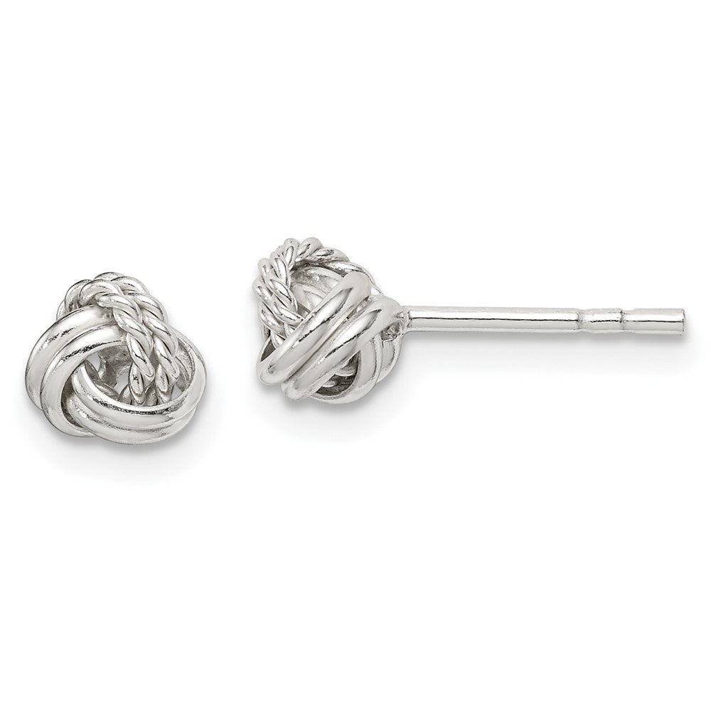 Sterling Silver Love Knot Post Earrings - 3