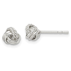 Sterling Silver Love Knot Post Earrings - 3