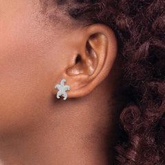 De-Ani Sterling Silver Rhodium-Plated Polished Starfish Post Earrings - 3