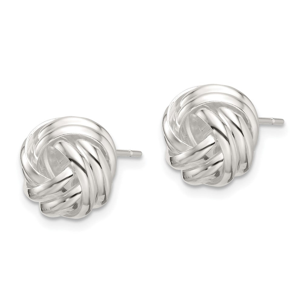 Sterling Silver Polished Love Knot Post Earrings - 4