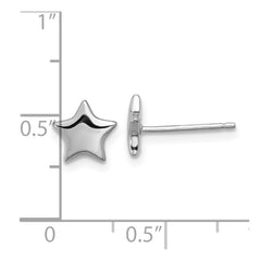 Sterling Silver Rhodium-plated Star Post Earrings