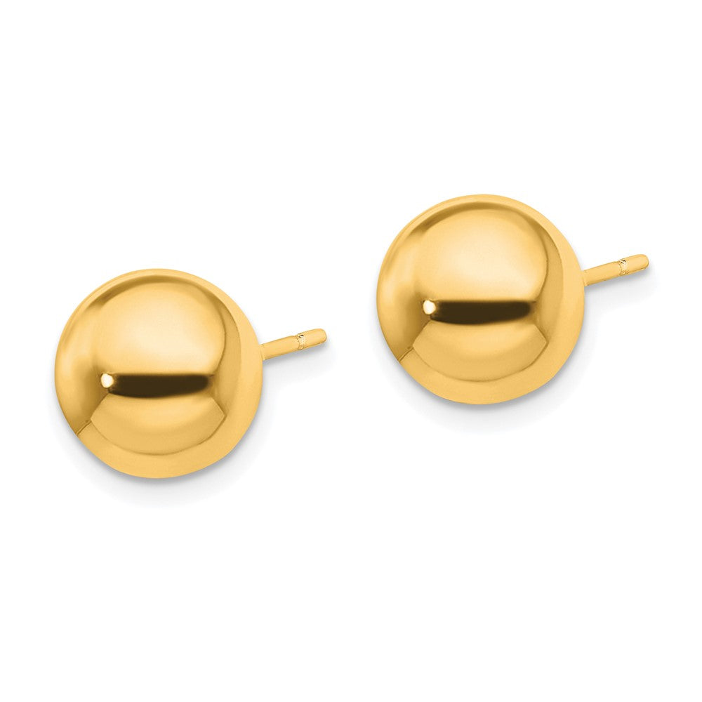 Sterling Silver Gold-tone Polished 10mm Ball Earrings