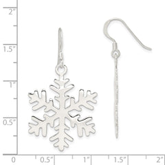 Sterling Silver Snowflake Dangle Earrings - 2
